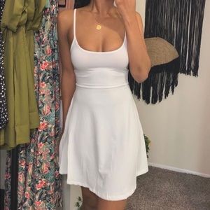 Stretchy white mini dress